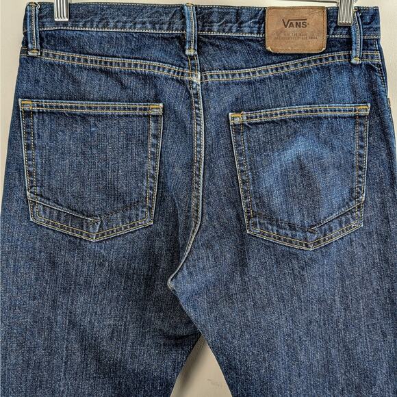 Vans Mens V46 Taper Slim Straight Jeans White Oak Cone Denim Skateboarding 32x32 - Picture 7 of 15